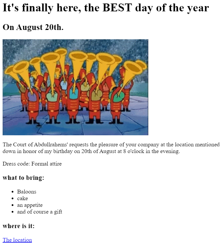 a pic of the Birthday invite project