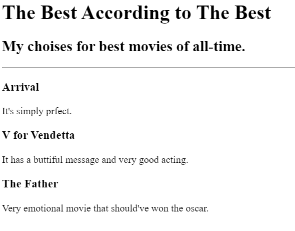 a pic of the movie ranking project