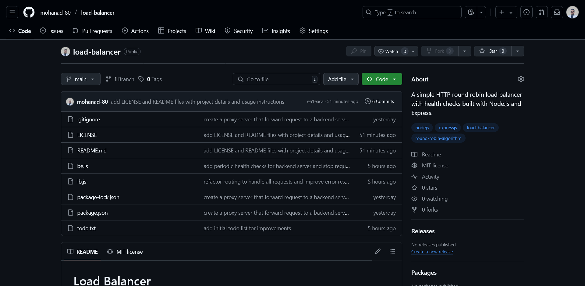 load balancer Screenshot 1