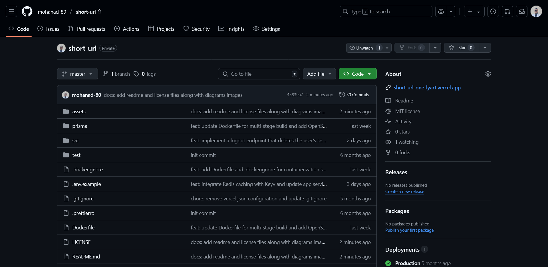 url shortener Screenshot 1
