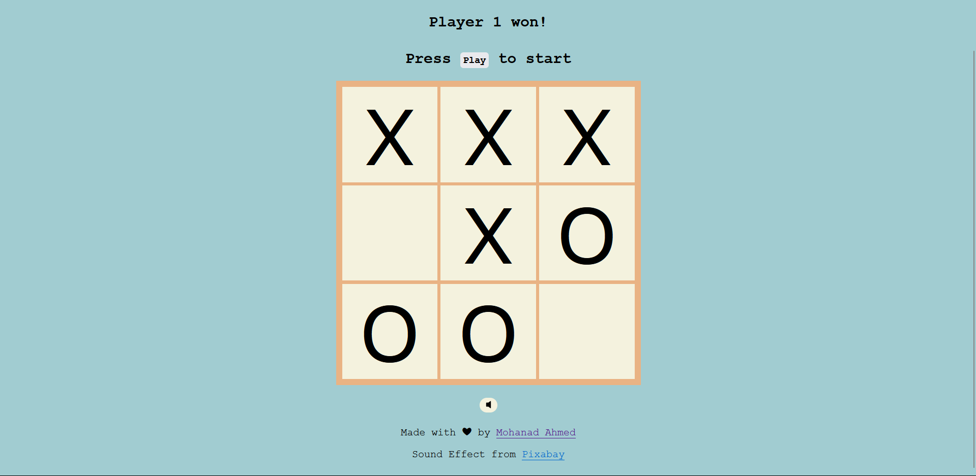Tic-Tac-Toe game preview