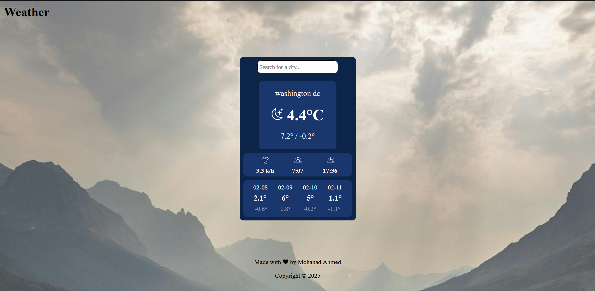 Weather App preview